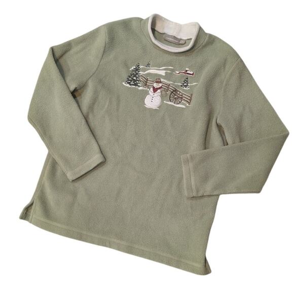 Vintage CROFT & BARROW Cowboy snowman Size M - Picture 1 of 4